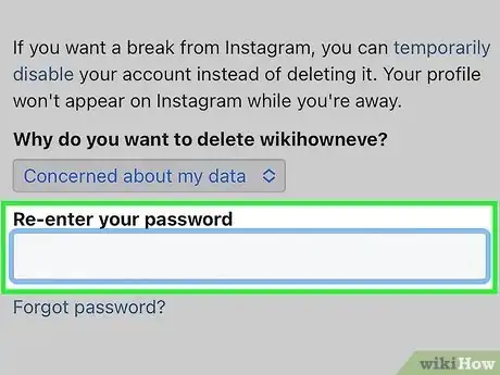 Image titled Delete an Instagram Account Without Logging in Step 5