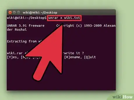 Step 2 Liste os arquivos que estão dentro do arquivo rar com o comando "unrar l arquivo.