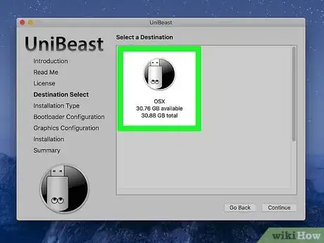 Step 6 Selecione a unidade USB e clique em Continuar.