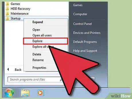 Step 1 Abra a pasta Inicializar no menu "Iniciar" do Windows.