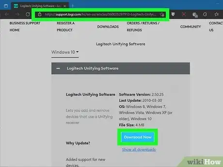 Step 1 Baixe o Software Unifying Logitech.