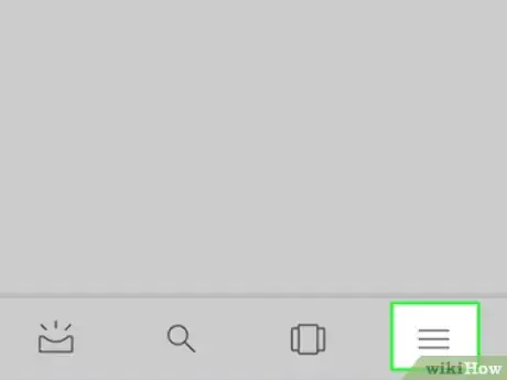 Step 2 Toque em ☰ (canto direito inferior da tela) para abrir o menu “Configurações”.