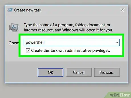 Step 3 Digite "powershell' e depois digite ou cole o seguinte comando: