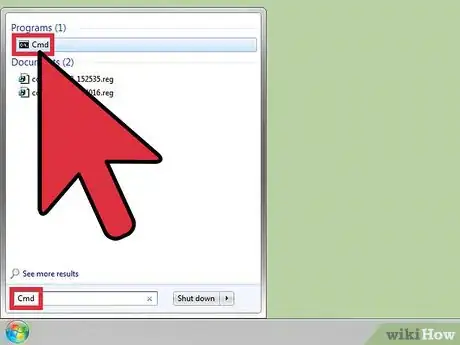 Step 1 Pressione a tecla ⊞ Win e digite "Cmd" na barra de pesquisa.