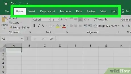 Step 1 Familiarize-se com as abas do Excel.