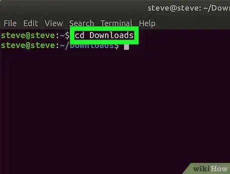 Step 2 Alterne para o diretório "Downloads".