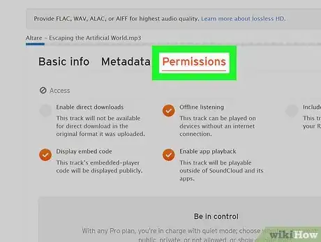 Step 6 Clique na aba Permissions (Permissões) no canto superior direito da janela.