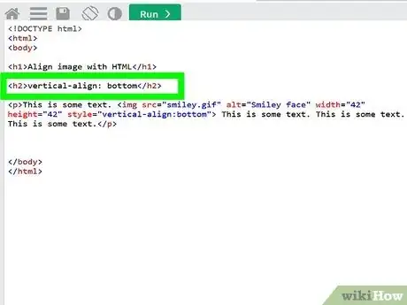 Step 2 Edite a tag "img" para adicionar a propriedade de "flutuação" (float) adequada a ela.