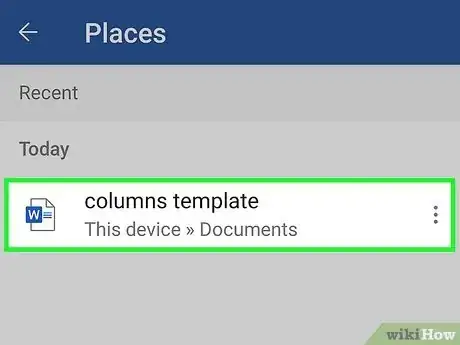 Step 1 Abra um documento no aplicativo do Word.