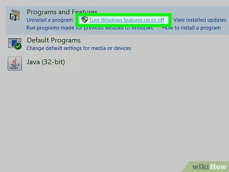 Step 3 Clique em Ativar ou desativar recursos do Windows.