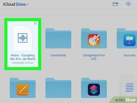 Step 5 Selecione o arquivo MP3 no iCloud Drive.