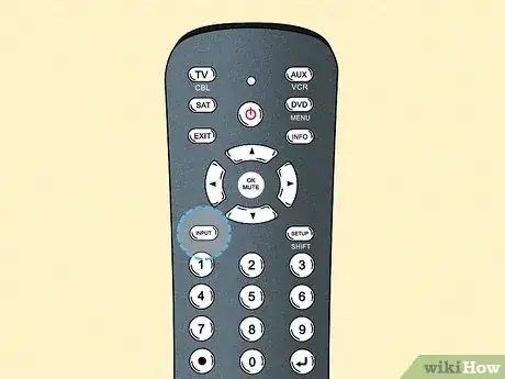 Step 7 Aperte o botão INPUT ou FONTE no controle remoto.