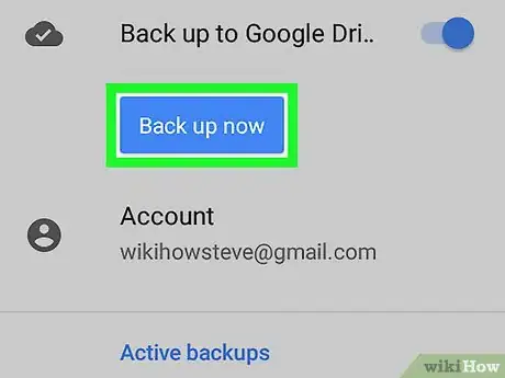Step 8 Toque em Realizar backup agora.