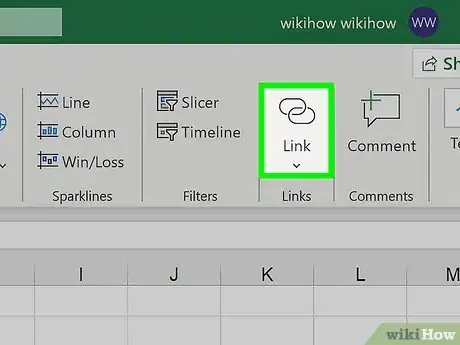 Step 4 Clique em Hiperlink ou Link.