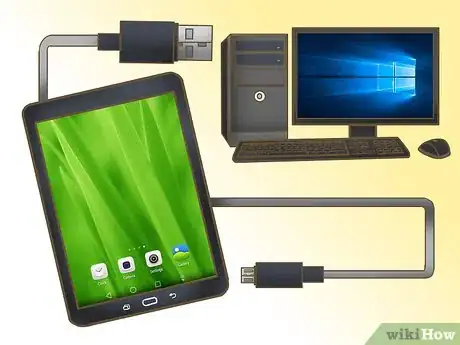 Step 1 Conecte o tablet ao computador usando um cabo USB.