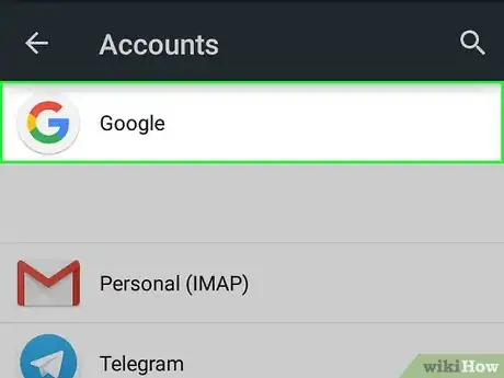 Step 3 Toque em Google.