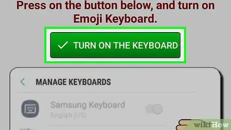 Step 3 Aperte em LIGAR O TECLADO.