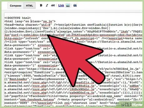 Step 1 Abra o código da sua página e encontre o link.