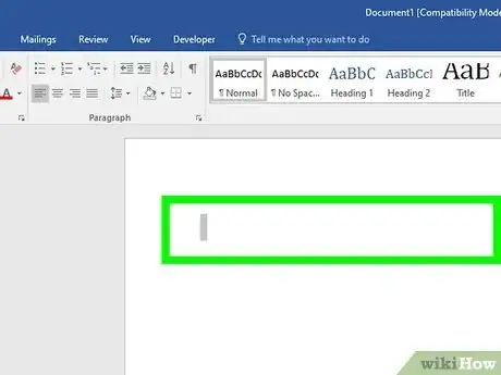 Step 1 Clique no ponto do documento em que você quer inserir a imagem.