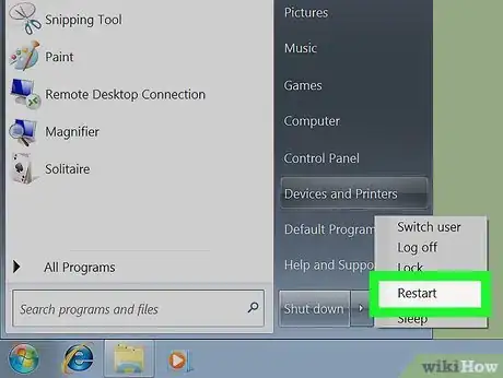 Step 2 Reinicie o computador.