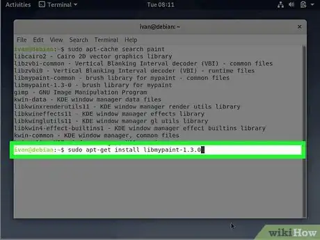 Step 4 Execute o comando sudo apt-get install nome para instalar o pacote.