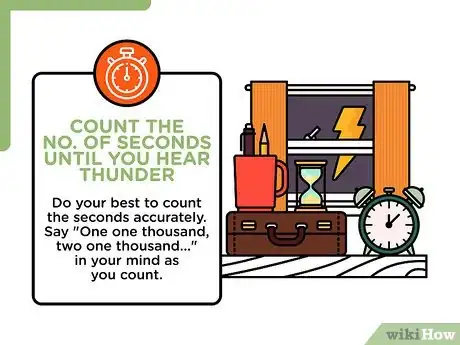 Step 2 Conte a quantidade de segundos que demora até ouvir o barulho do trovão.