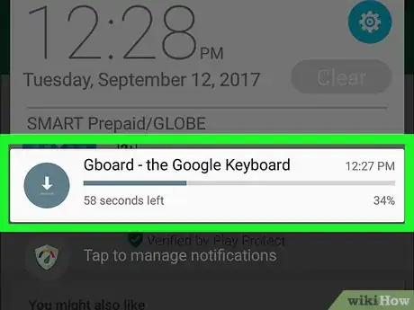 Step 7 Aguarde até que o "Teclado do Google" seja instalado.