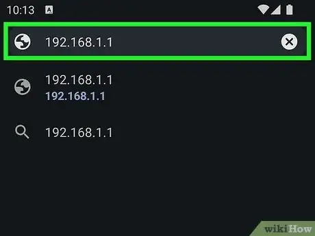 Step 3 Digite o endereço de IP do seu roteador na barra de endereços.