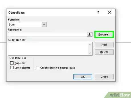 Step 9 Selecione os dados que você quer consolidar.