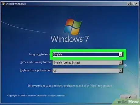Step 4 Defina o idioma na página “Instalar Windows” e clique em Próximo.