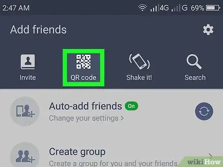 Step 1 Peça o código QR do seu amigo.