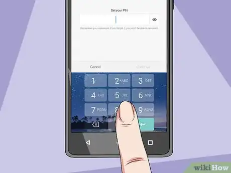 Step 10 Após acessar o dispositivo, configure um novo código ou padrão de desbloqueio.