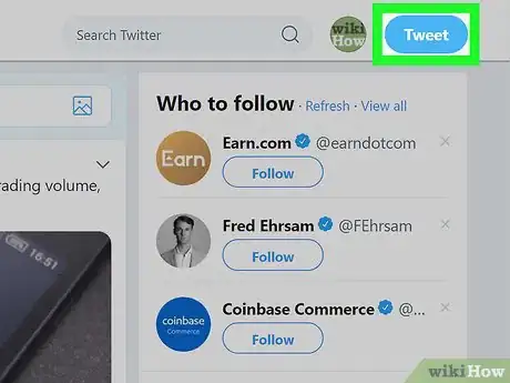 Step 2 Após acessar o seu perfil do Twitter, clique em Tweet para criar um novo tweet.
