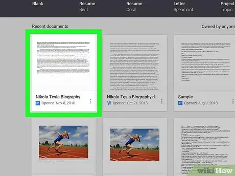 Step 3 Clique no documento do qual deseja criar o atalho.