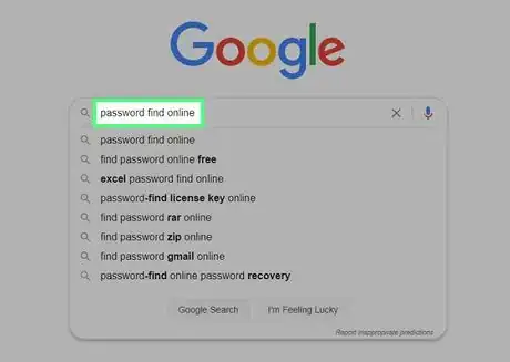 Step 1 Pesquise "localização de senha online" para localizar um site que ajude você a remover a senha.