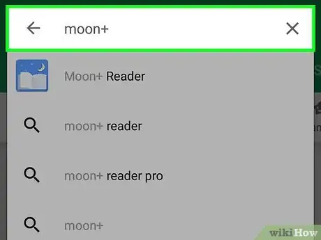 Step 3 Digite moon+ no campo de busca.