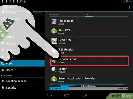 Step 4 Toque no widget que você deseja adicionar.