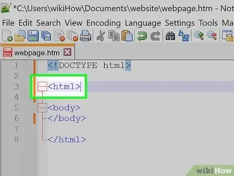 Step 4 Escreva sua primeira tag <html>.