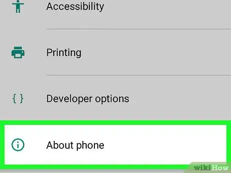 Step 2 Desça a tela e toque em Sobre o telefone, no fim do menu.