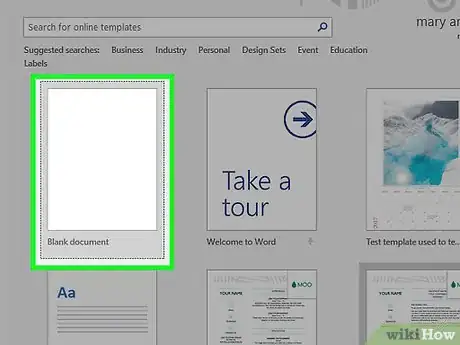 Step 2 Clique em Documento em branco.