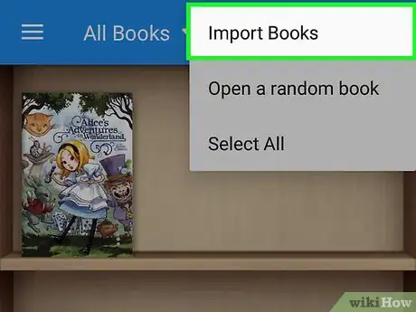 Step 5 Toque em Importar livros no topo do menu.