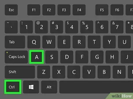 Step 7 Pressione ⌘ Cmd+A (Mac) ou Ctrl+A (Windows).