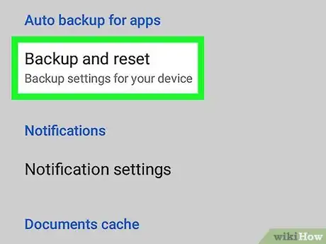Step 3 Toque em Backup e redefinição, abaixo da opção "Backup automático para aplicativos", no menu "Google Drive".