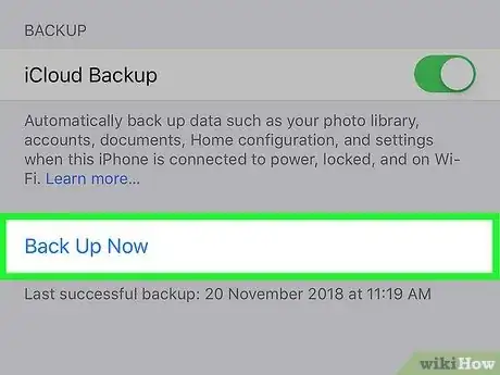 Step 1 Faça o backup do seu iPhone no iCloud (com os Contatos selecionados).