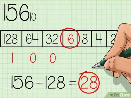 Step 3 Passe para a próxima potência de dois que seja menor.