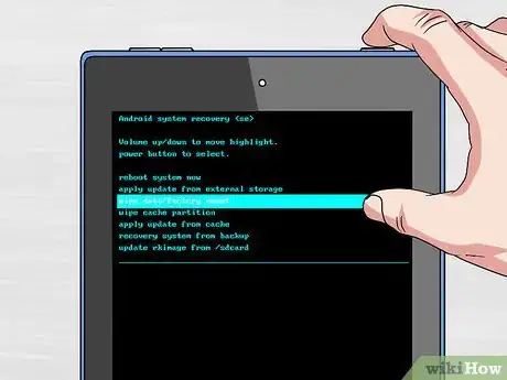 Step 8 Escolha wipe data/factory reset (apagar dados ou restaurar ao estado de fábrica).