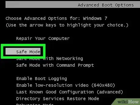 Step 4 Selecione o modo de segurança e aperte “Enter”.