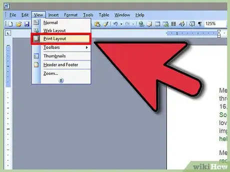 Step 1 Mude para a Visualização "Layout de Impressão".
