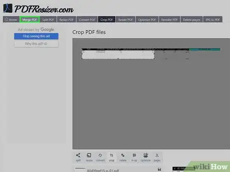 Step 20 Clique na guia Merge PDF (Fundir PDFs), a segunda da esquerda para a direita.