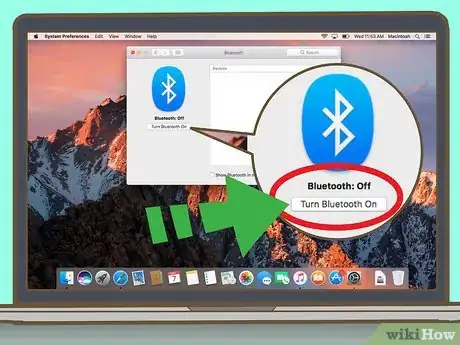Step 5 Clique em Ligar Bluetooth.